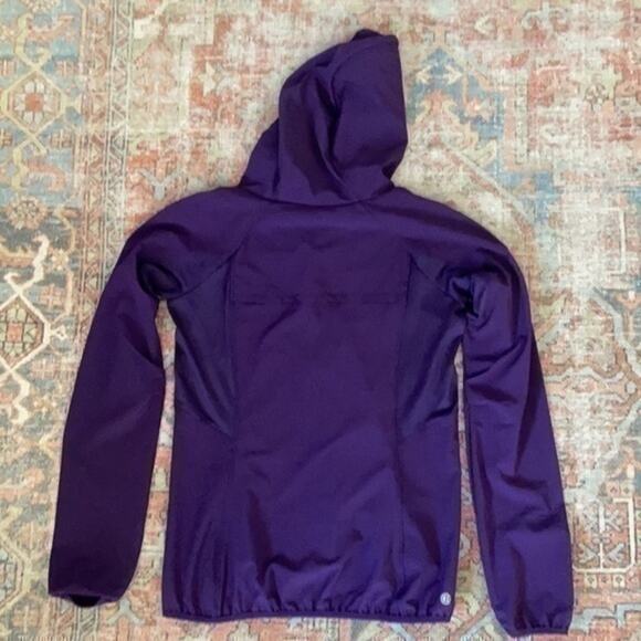 Lightweight Purple Pullover Active Jacket w/ Partial Zip and Hood - Small - Picture 3 of 5